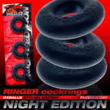 Oxballs Ringer Donut Cockring 3 Pack Night Edition