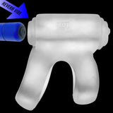 Hunkyjunk Revhammer Reverb Shaft Vibrating Cock Ring - Clear Ice