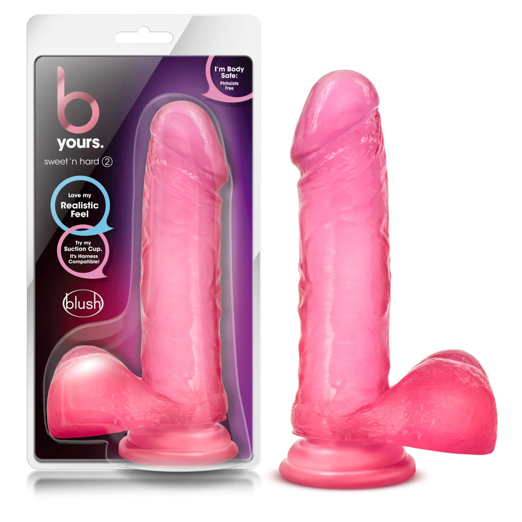 B Yours Sweet N' Hard 2 Realistic Pink 8-Inch Long Dildo