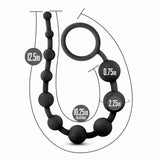 Anal Adventures Platinum Black 12.5-Inch Anal Beads