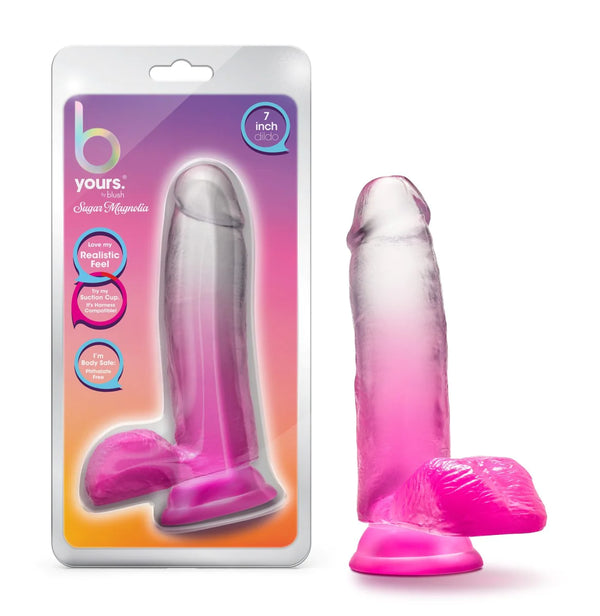 B Yours Sugar Magnolia Realistic Fuchsia 6.75-Inch Long Dildo
