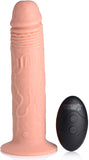 7X Remote Control Vibrating & Thumping Dildo - Light