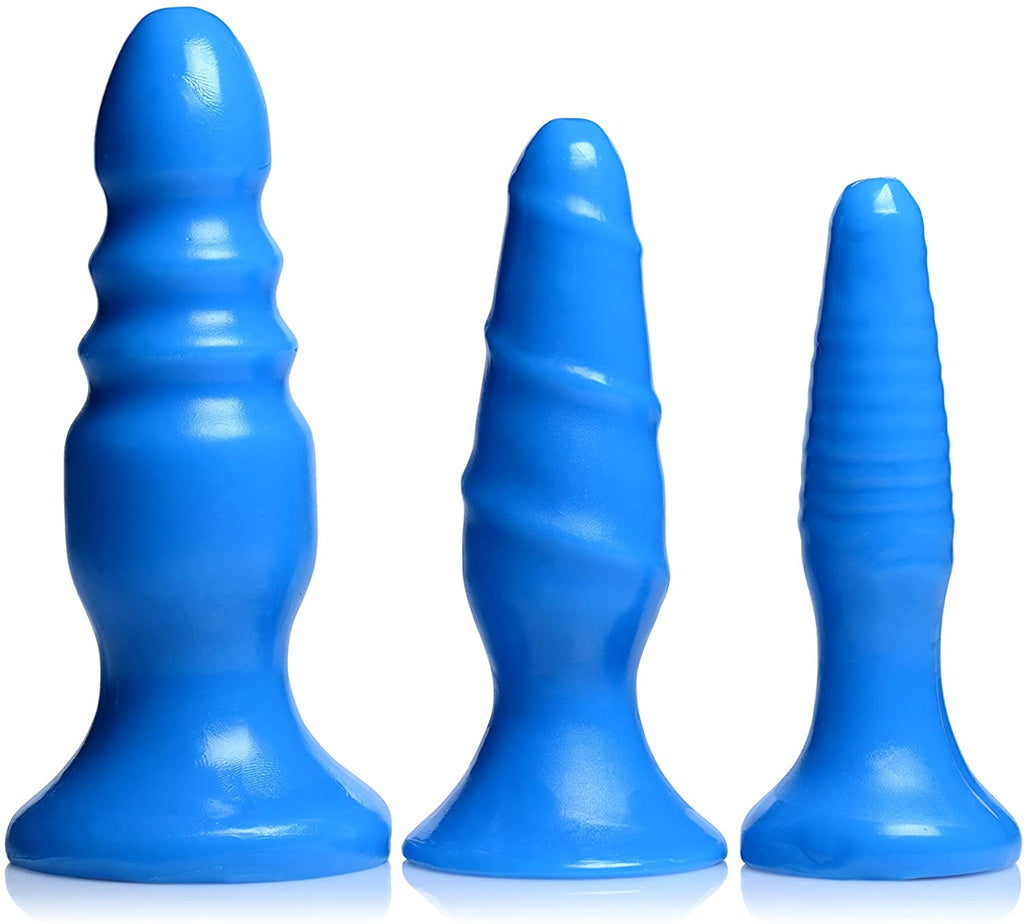 Vibrating Anal Fun Trio - Blue by Curve