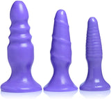 Vibrating Anal Fun Trio - Purple by Curve