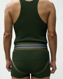 WALTER VAN BEIRENDONCK Jock Tank Green SS23