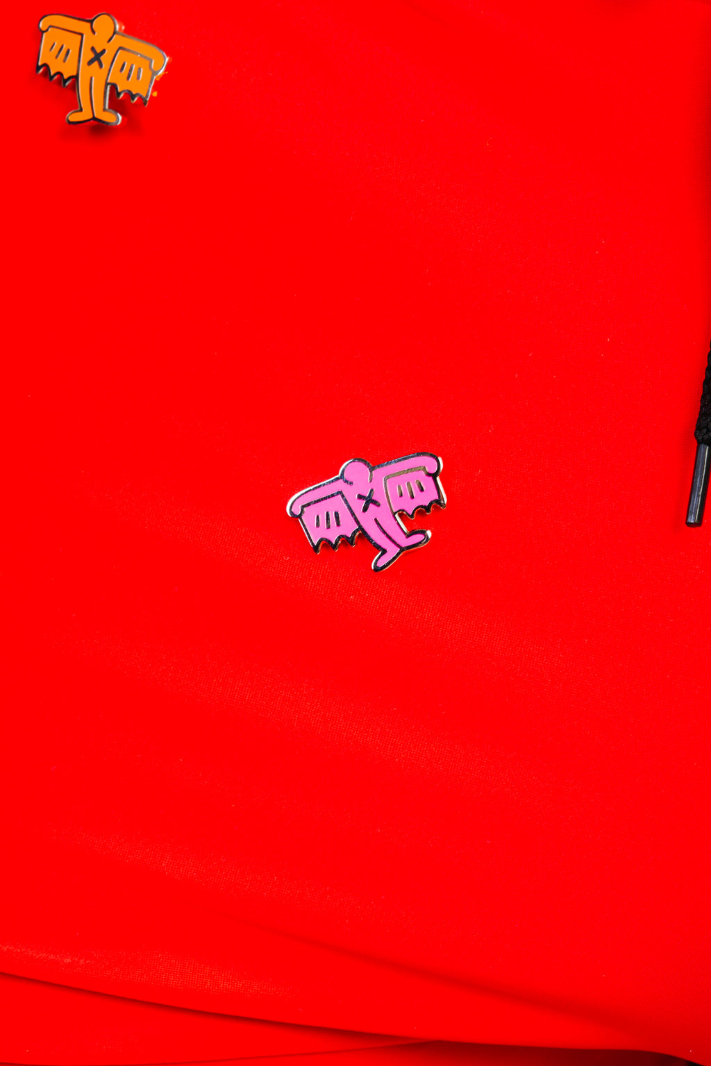 KEITH HARING BAT DEMON PIN - PINK