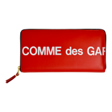 Comme des Garçons Huge Logo Zip Around Travel Wallet (Red)
