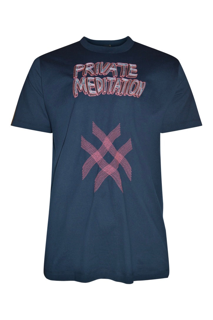Private Meditation Embroidered Tee by Bernhard Willhelm S/S 2021
