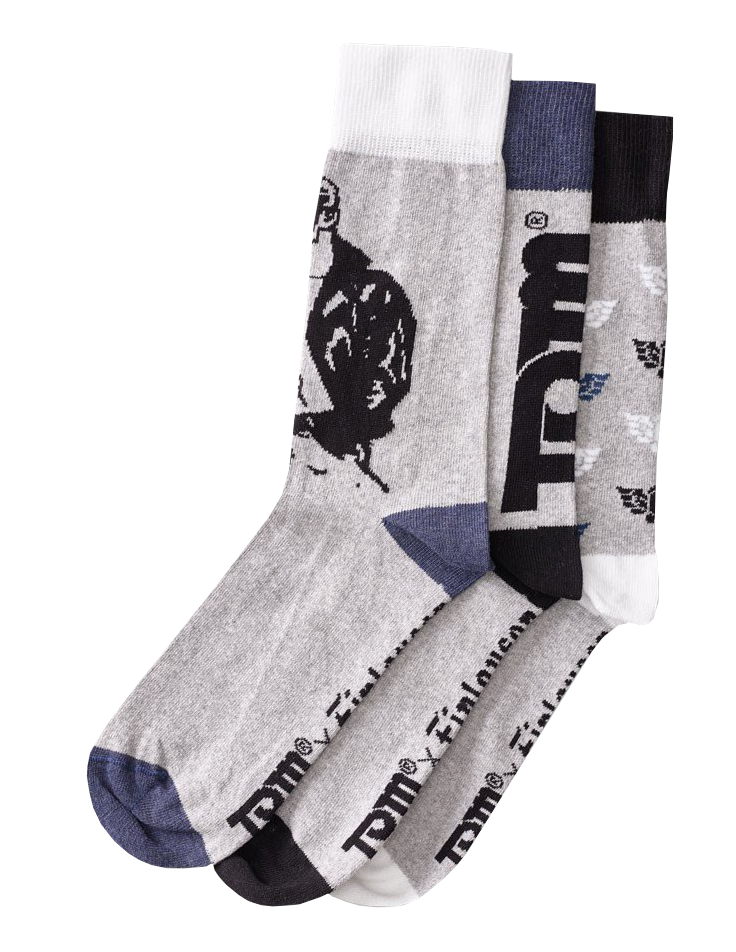 TOM OF FINLAND MULTI GRAY SOCKS BY FINLAYSON