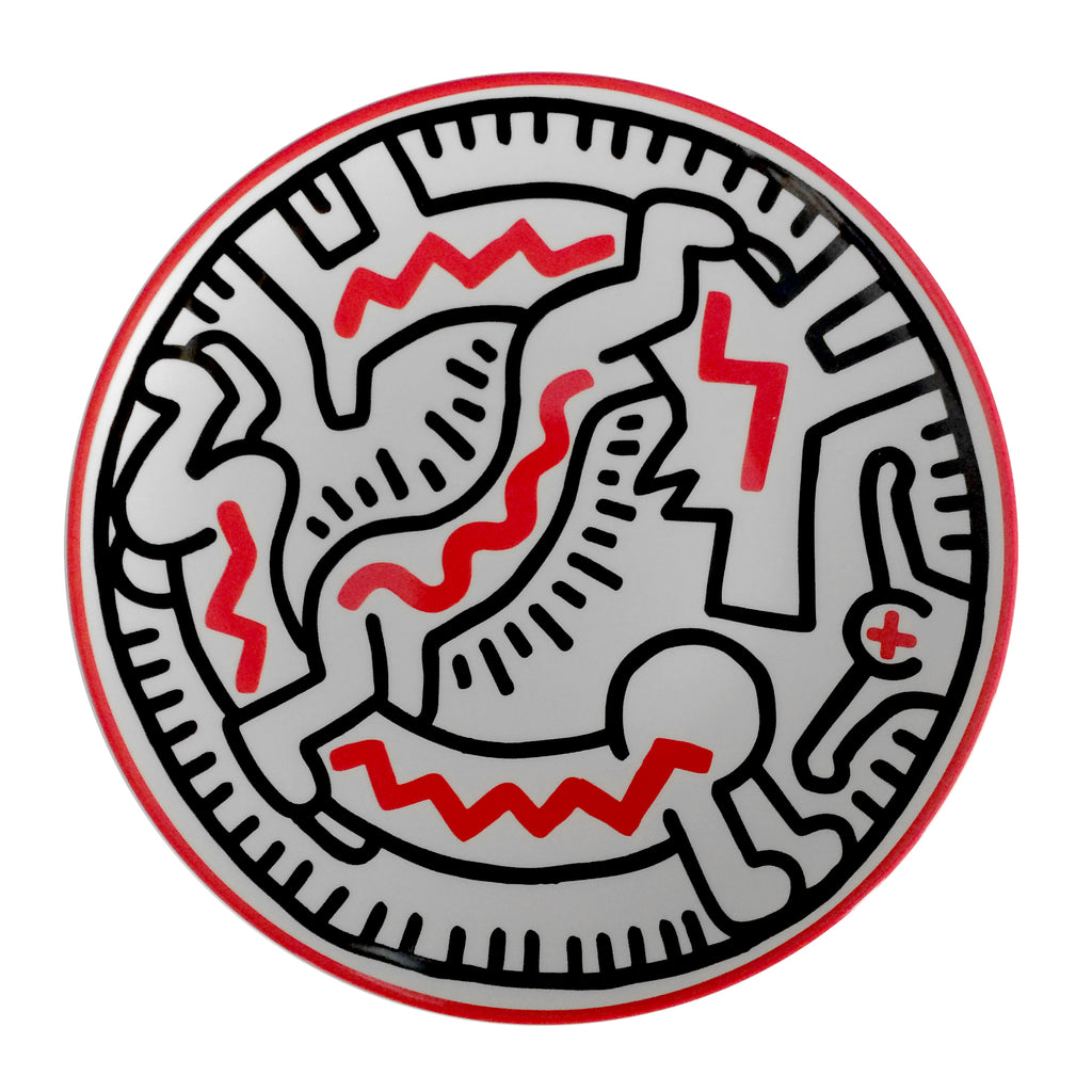 Keith Haring PORCELAIN PLATE "SILVER COLLECTION" #3