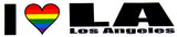 I LOVE LOS ANGELES VINTAGE BUMBER STICKER