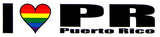 I LOVE PUERTO RICO VINTAGE BUMBER STICKER