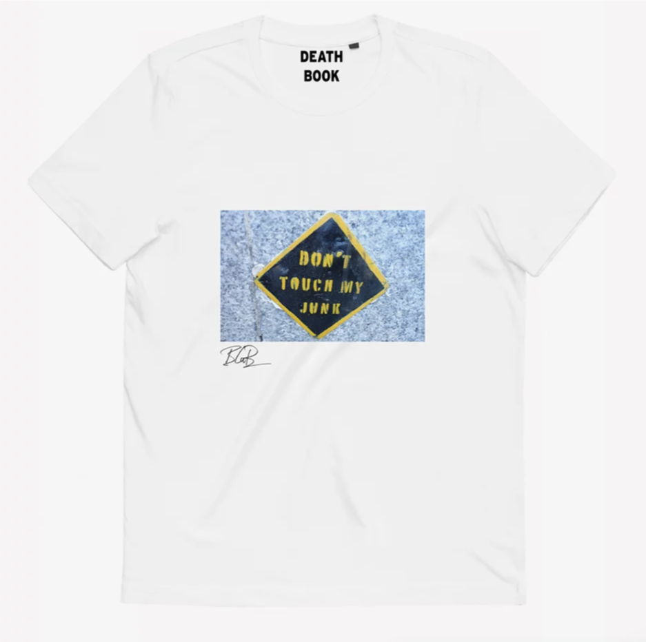 DON'T TOUCH MY JUNK Death Book Tee by Bruce LaBruce