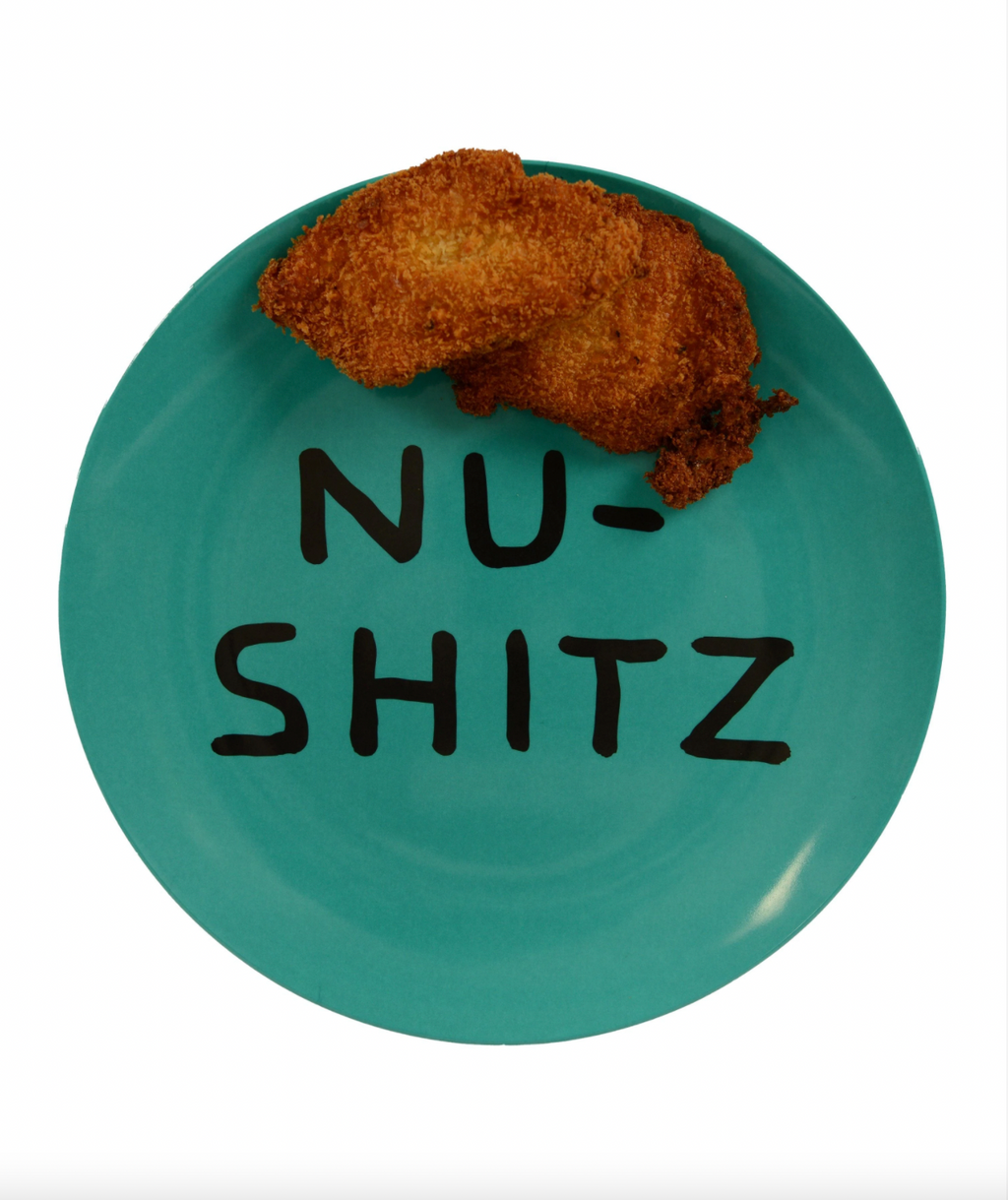 NU-SHITZ PLATE BY THIRD DRAWER DOWN