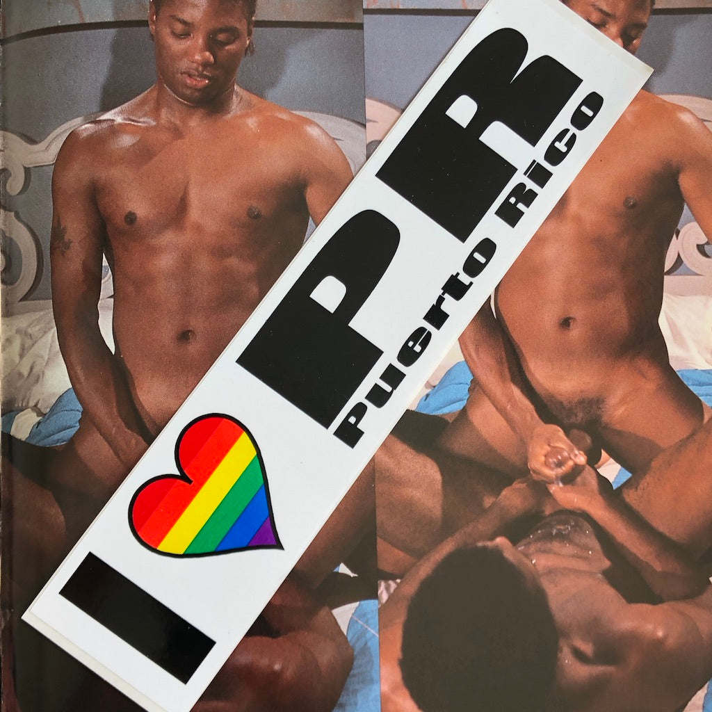 I LOVE PUERTO RICO VINTAGE BUMBER STICKER