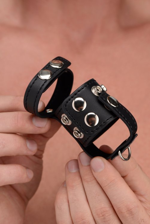 Cock Strap and Ball Stretcher  by Strict Leather