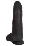 JOCK 12 Inch Dildo with Balls - Black