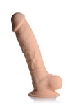 8.5 Inch Fleshstixxx Moldable Silicone Dildo w. Balls - Light tone
