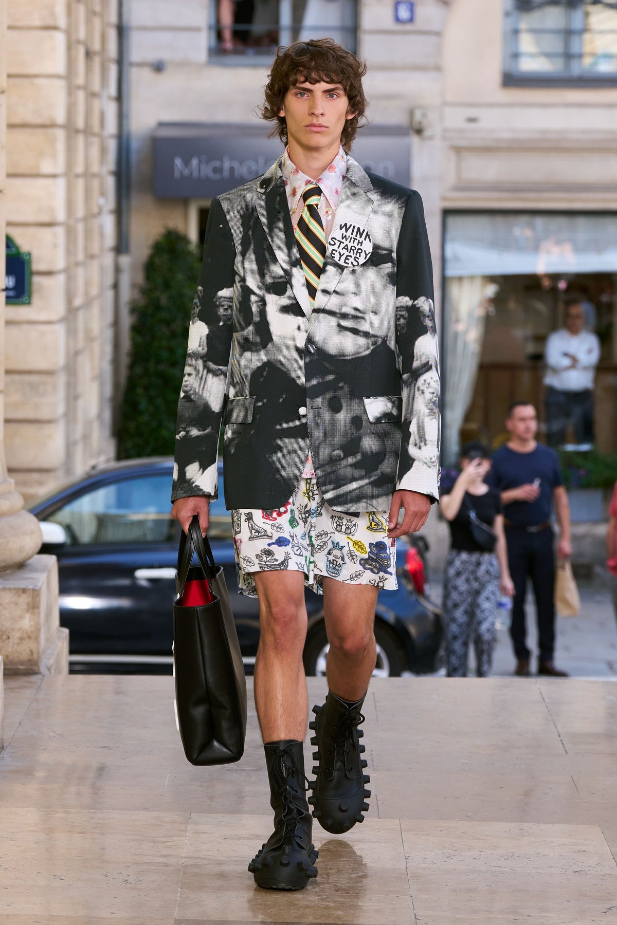 Wink With Starry Eyes Maxi Button by Walter Van Beirendonck