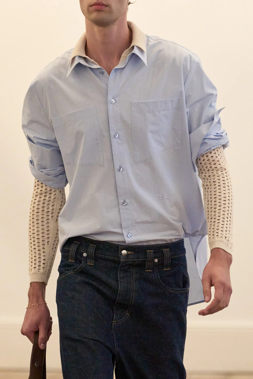 Eckhaus Latta BREEZE BUTTONDOWN Off-White