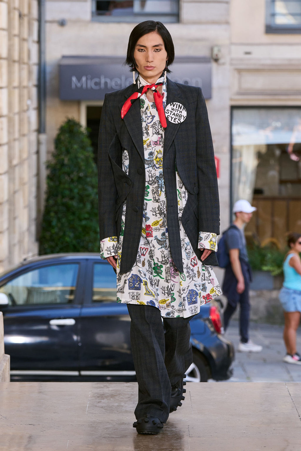 Wink With Starry Eyes Maxi Button by Walter Van Beirendonck