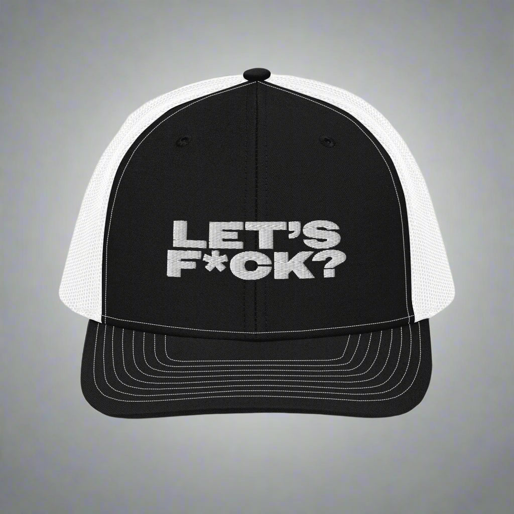 Let's F*Ck Trucker Hat by YES HOMO - Black / White