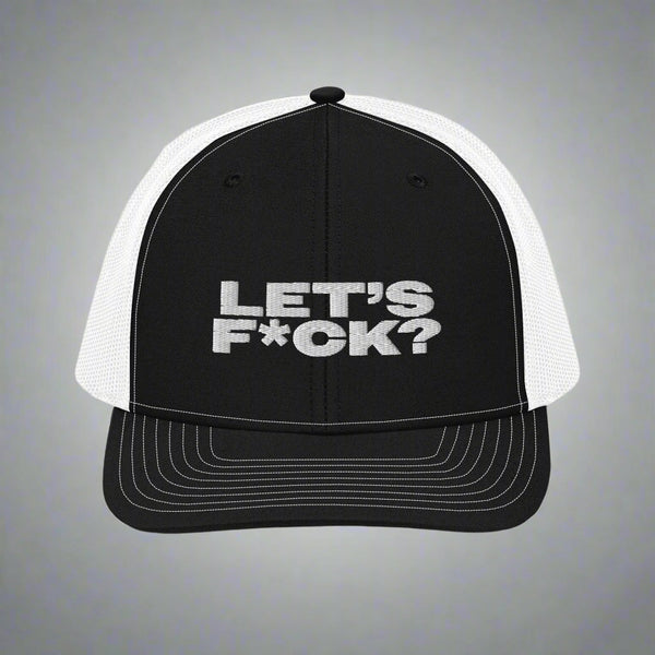 Let's F*Ck Trucker Hat by YES HOMO - Black / White