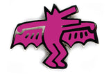 Keith Haring - Bat Dog Pin: Pink