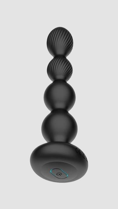 Nexus Tornado Rechargeable Silicone Rotating Beaded Probe with Remote Control - Black