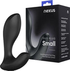 Nexus Duo Rechargeable Silicone Beginner Butt Plug with Remote Control - Small - Black