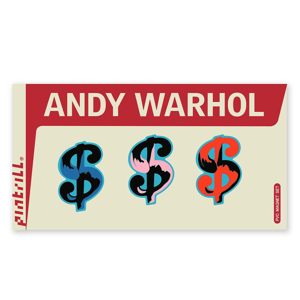 Andy Warhol Dollar Sign Pvc Magnet Set
