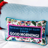 Good Morning Needlepoint Pillow