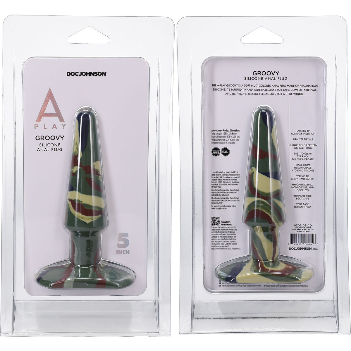 A-Play Groovy Silicone Anal Plug 5in