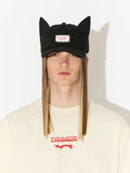 LOVERBOY BY CHARLES JEFFREY EARS CAP in BLACK
