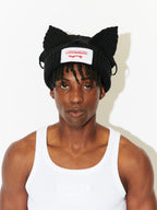 LOVERBOY BY CHARLES JEFFREY CHUNKY EARS BEANIE in BLACK