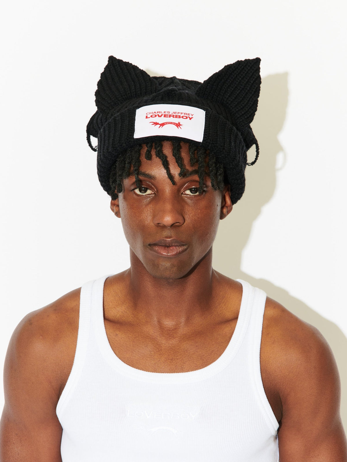 LOVERBOY BY CHARLES JEFFREY CHUNKY EARS BEANIE in BLACK
