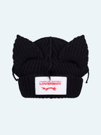 LOVERBOY BY CHARLES JEFFREY CHUNKY EARS BEANIE in BLACK