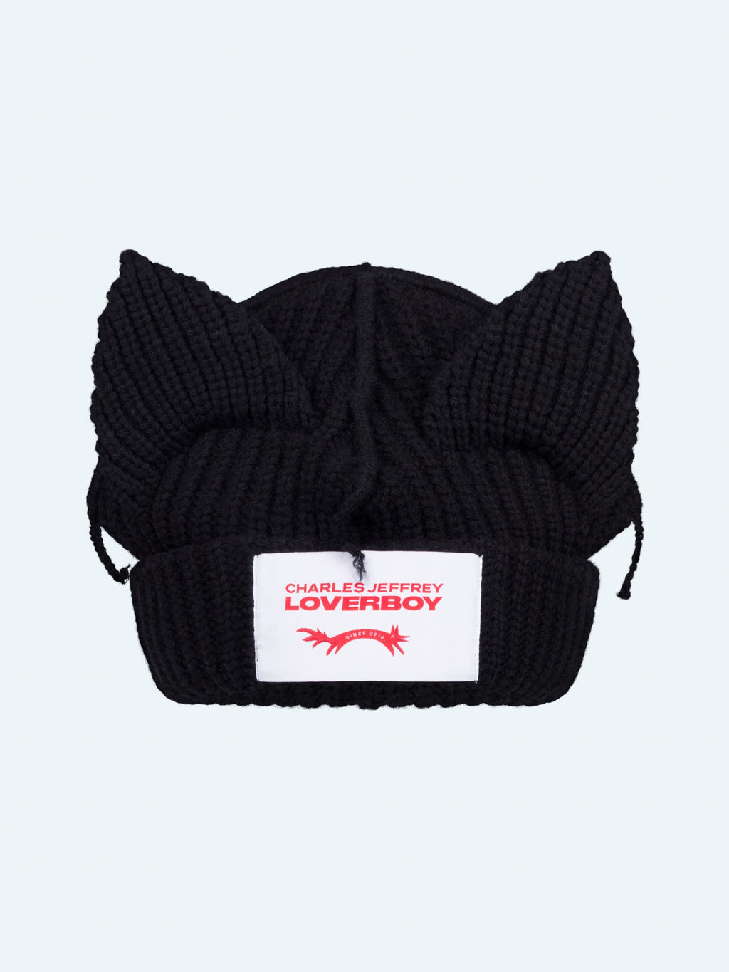LOVERBOY BY CHARLES JEFFREY CHUNKY EARS BEANIE in BLACK