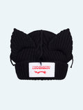 LOVERBOY BY CHARLES JEFFREY CHUNKY EARS BEANIE in BLACK