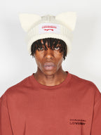 LOVERBOY BY CHARLES JEFFREY CHUNKY EARS BEANIE WHITE