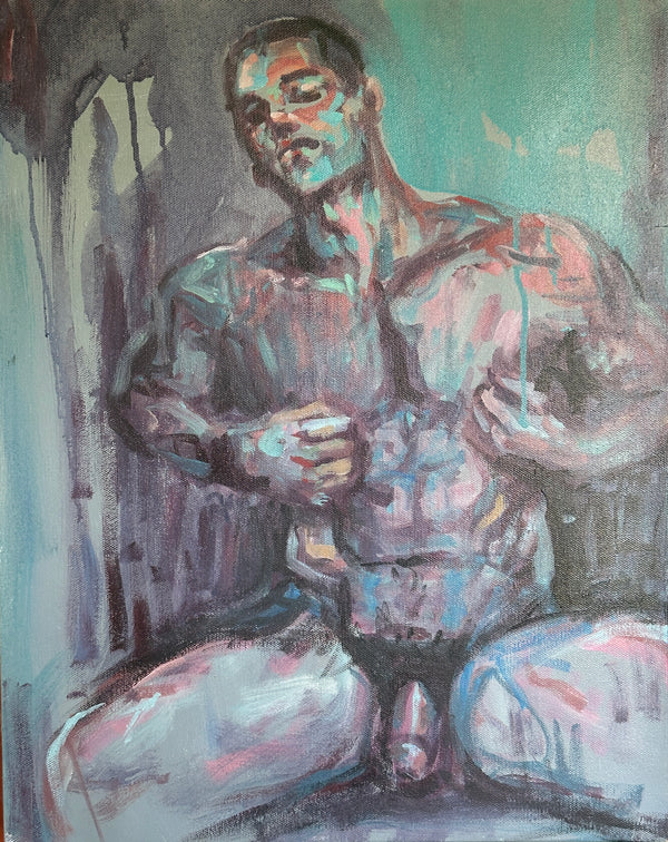 ward lamb, Man pinching nipples, 2025
