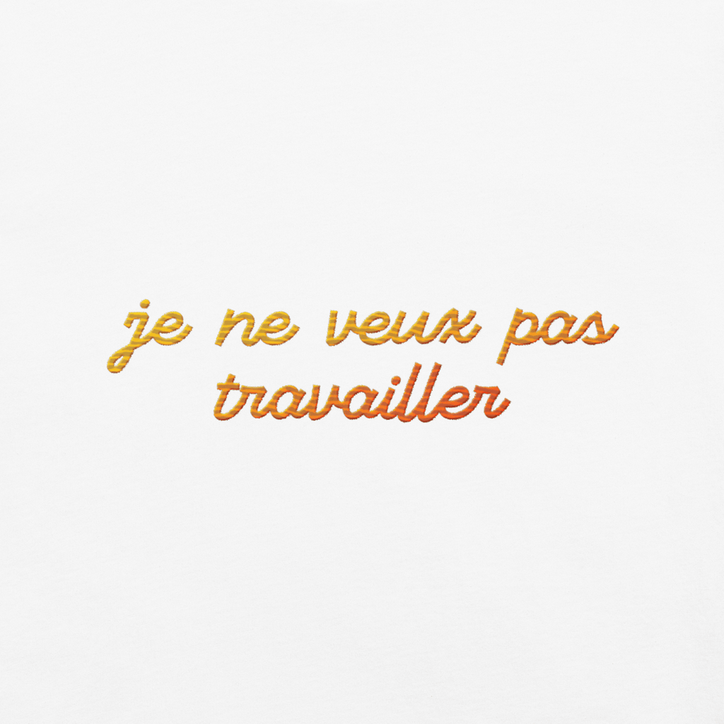 Je Ne Veux Pas Travailler Gradient Embroidered Shirt