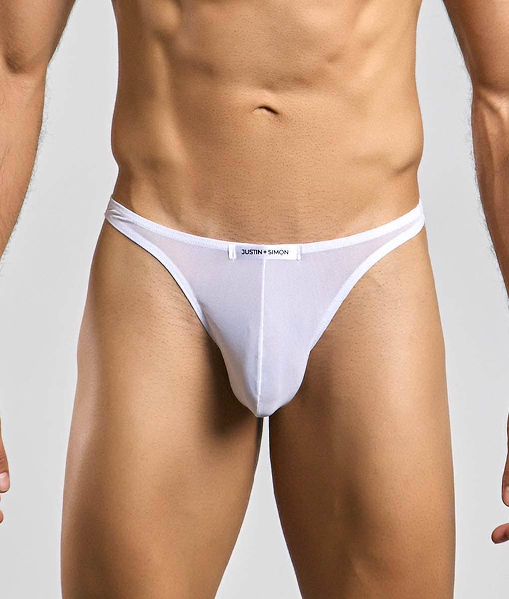 Justin + Simon Classic Tanga - White Mesh
