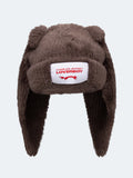 LOVERBOY BY CHARLES JEFFREY FLUFFY CHUNKY RABBIT BEANIE BROWN