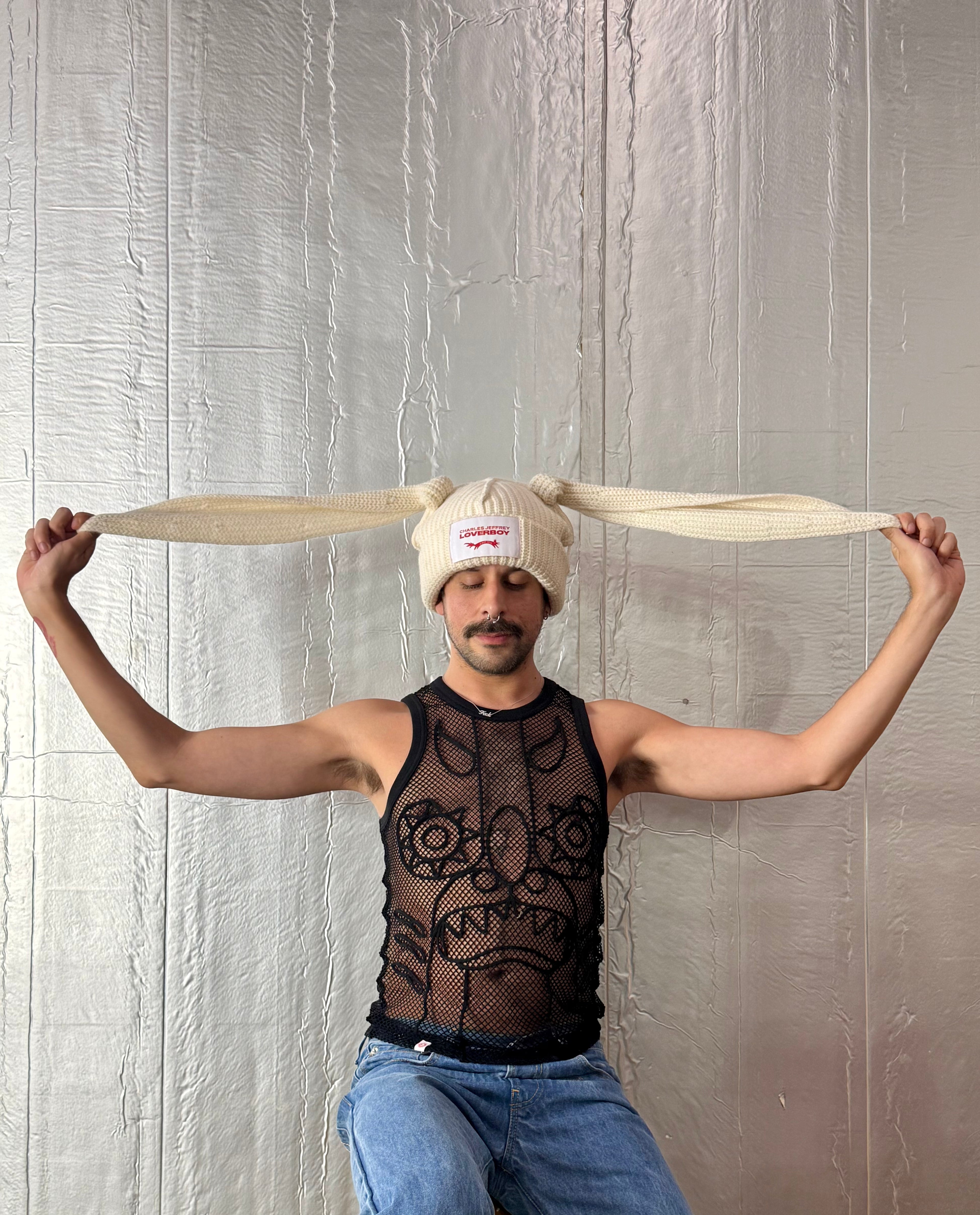 LOVERBOY BY CHARLES JEFFREY BUNNY EARS BEANIE