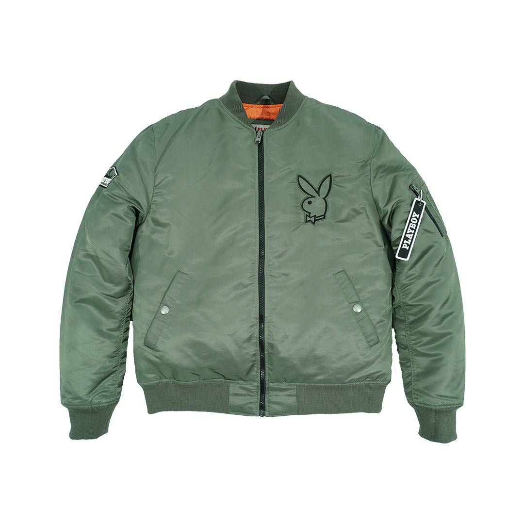 PLAYBOY Khaki Green Bomber