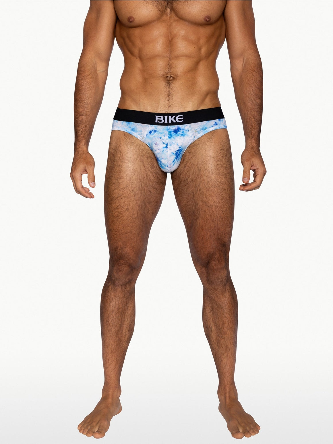 BIKE Stretch Cotton Brief - Indigo Tie Dye