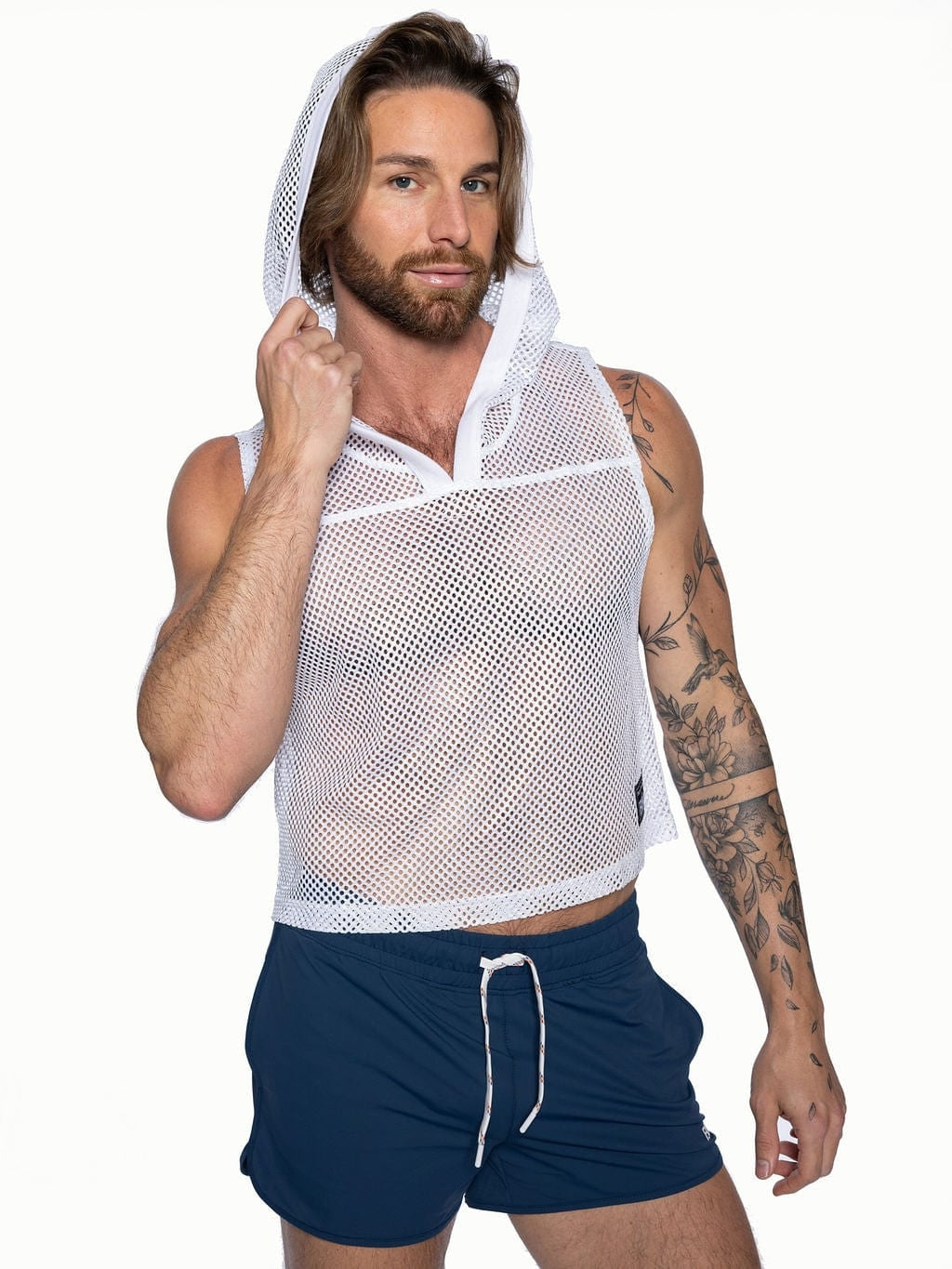 BIKE Hooded Sleeveless Practice Jersey - White