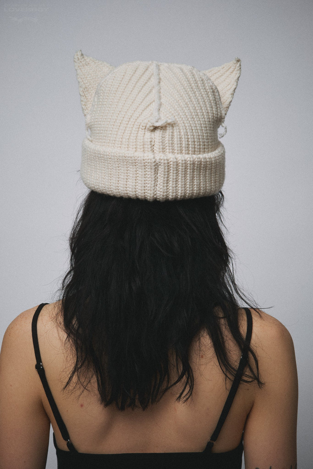 LOVERBOY BY CHARLES JEFFREY CHUNKY EARS BEANIE in ECRU
