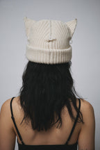 LOVERBOY BY CHARLES JEFFREY CHUNKY EARS BEANIE in ECRU